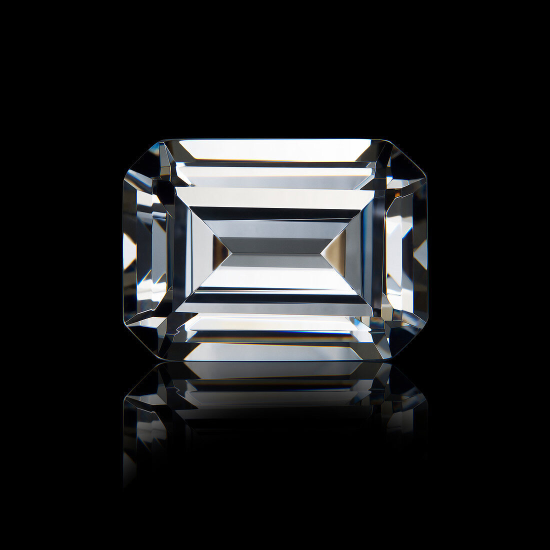 Emerald cut diamond