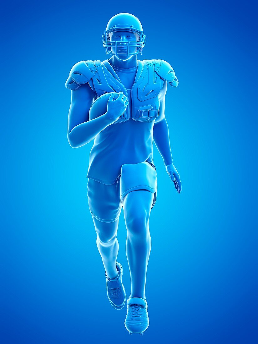 American football player, illustration