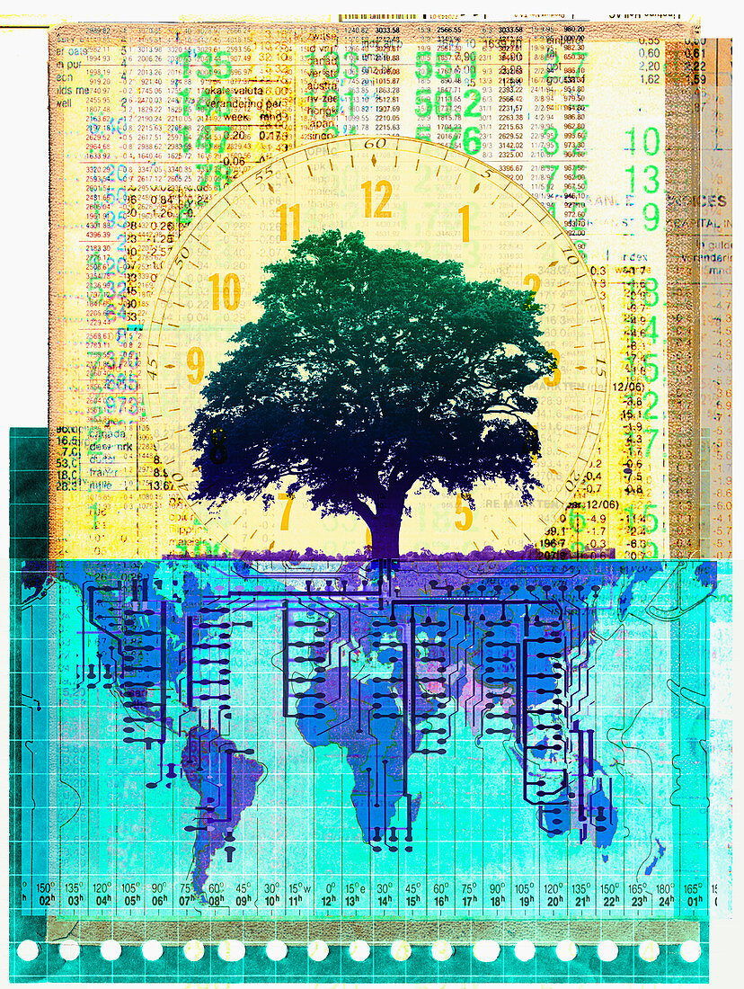 Digital tree, conceptual illustration