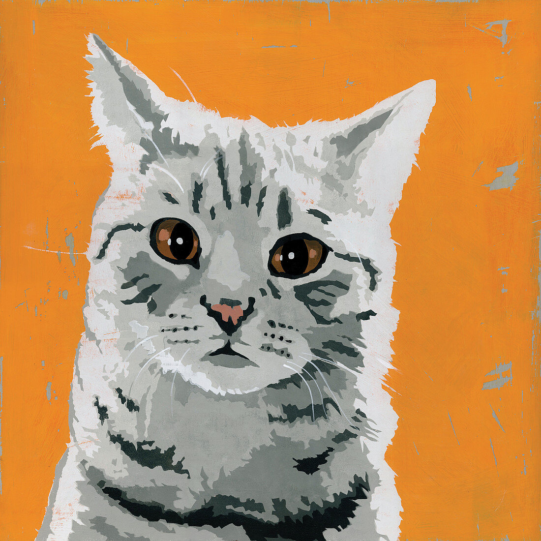 Tabby cat, illustration