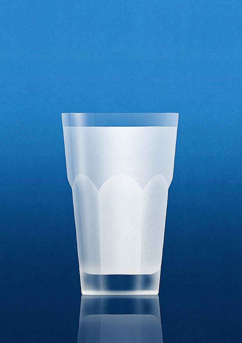 Milk in glass, illustration
