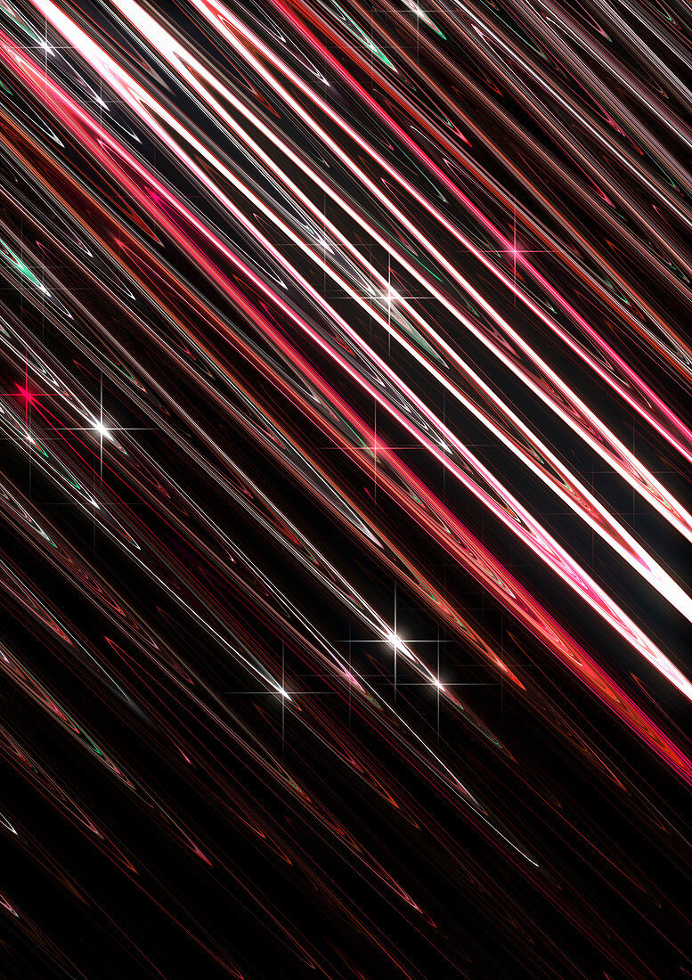 Shiny red and pink lines, illustration