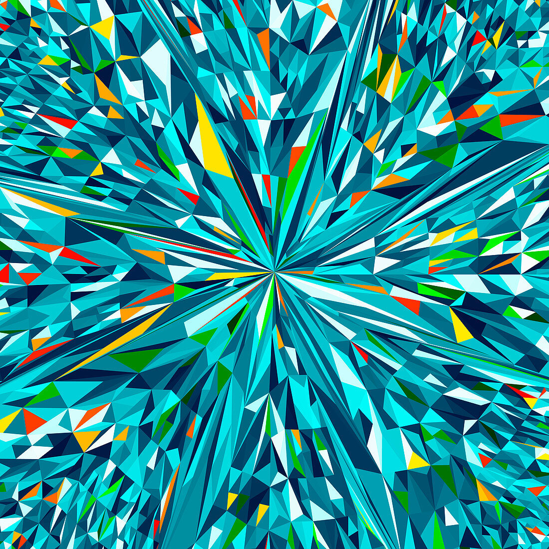 Vibrant angular multicoloured abstract pattern, illustration