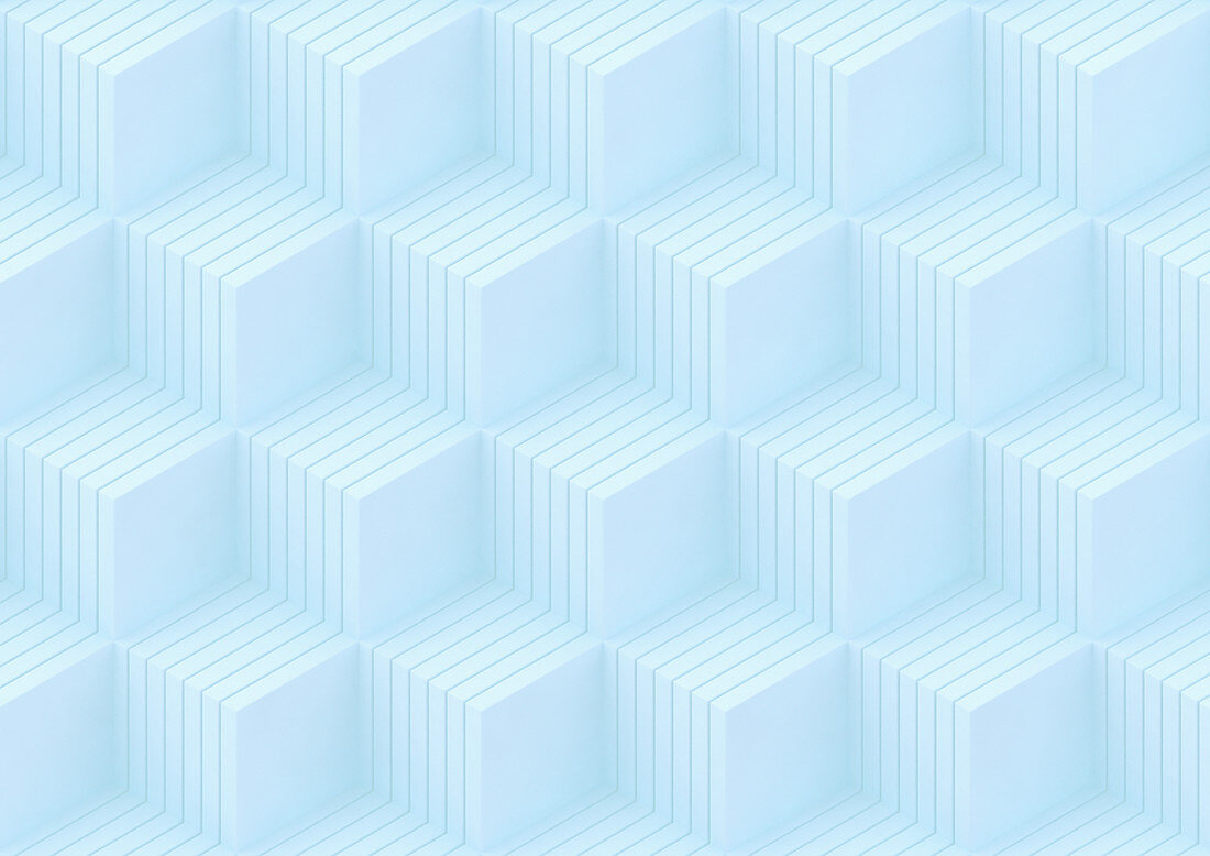 Pattern of rows of cubes, illustration