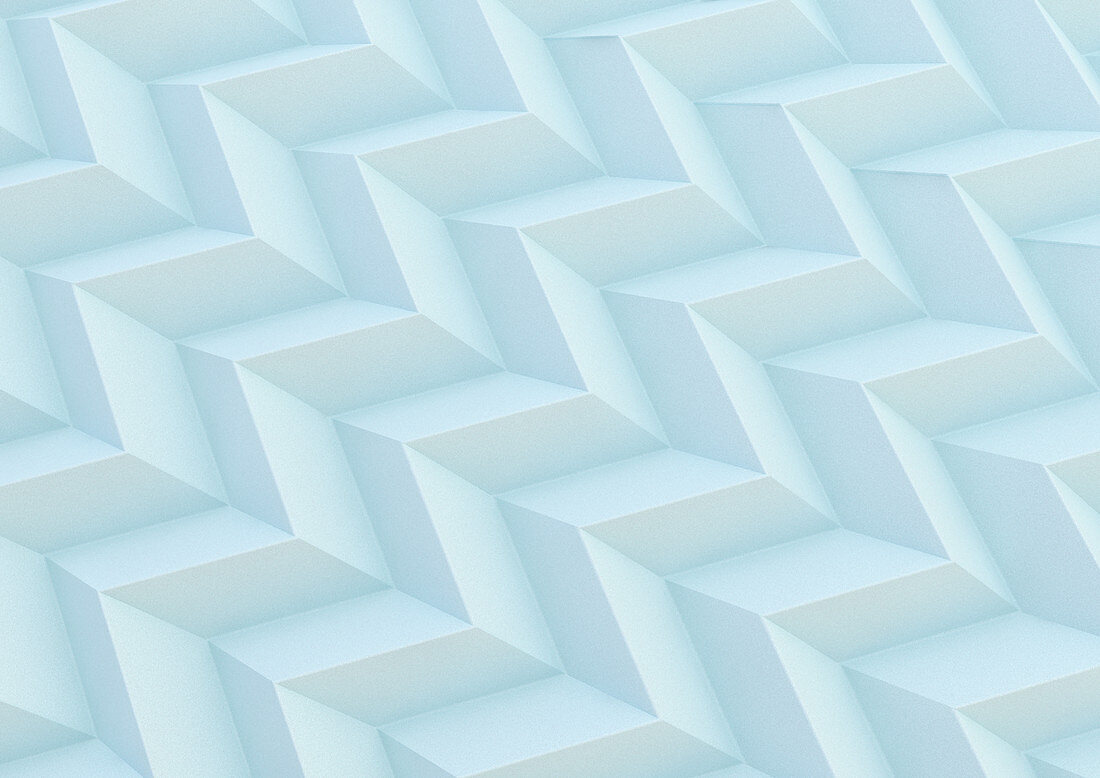 Three dimensional zigzag pattern, illustration