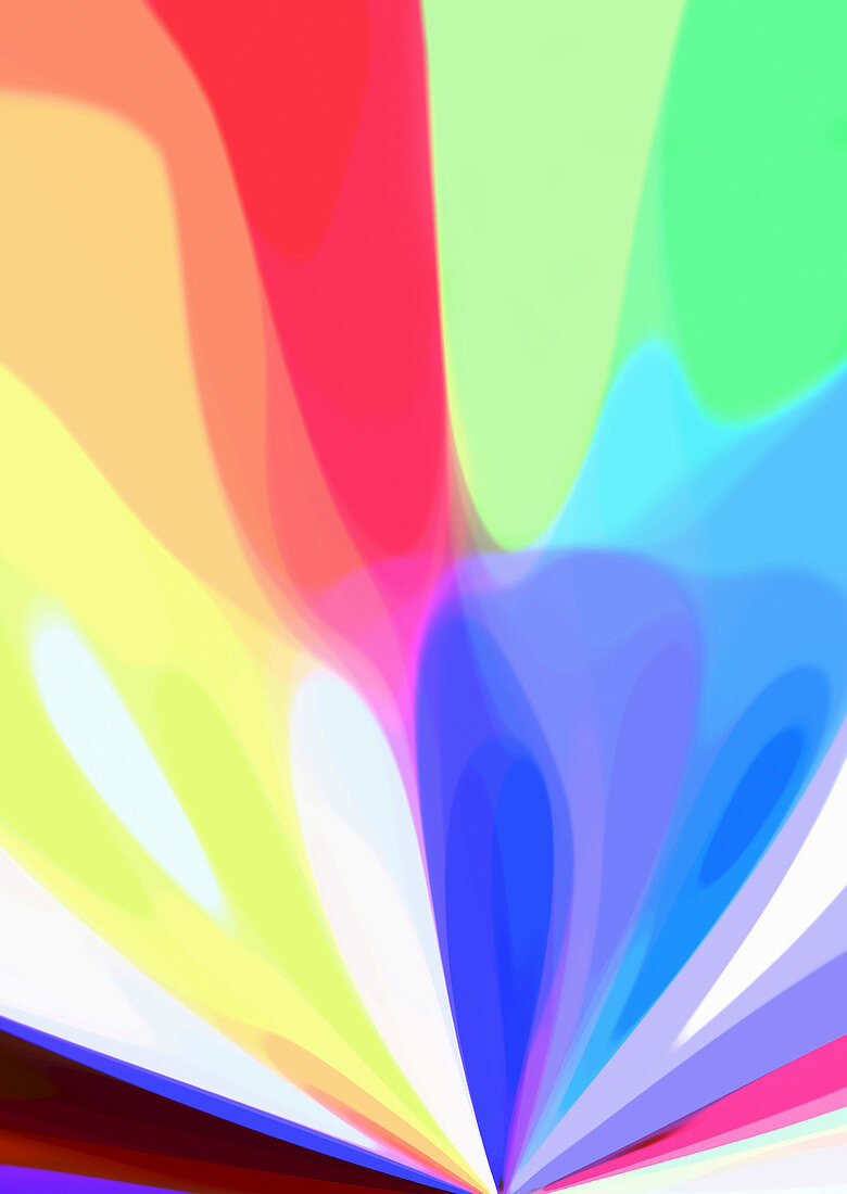 Abstract blurred colourful shapes, illustration