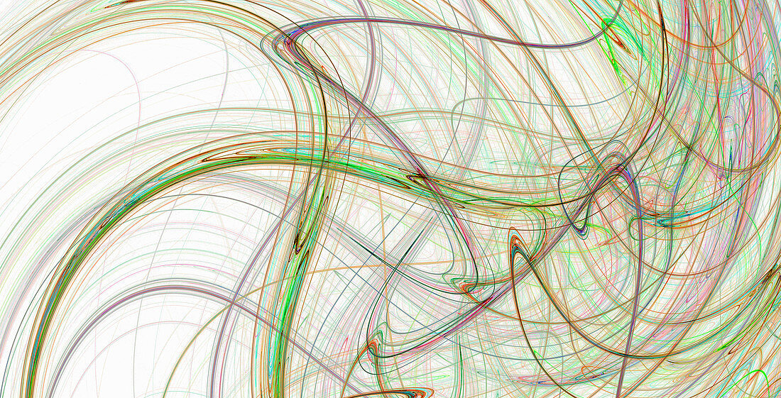 Swirling light trail abstract pattern, illustration