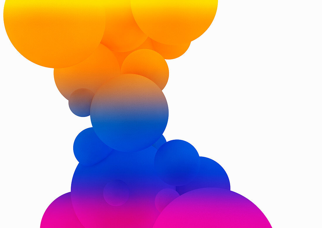 Multicoloured bubbles, illustration