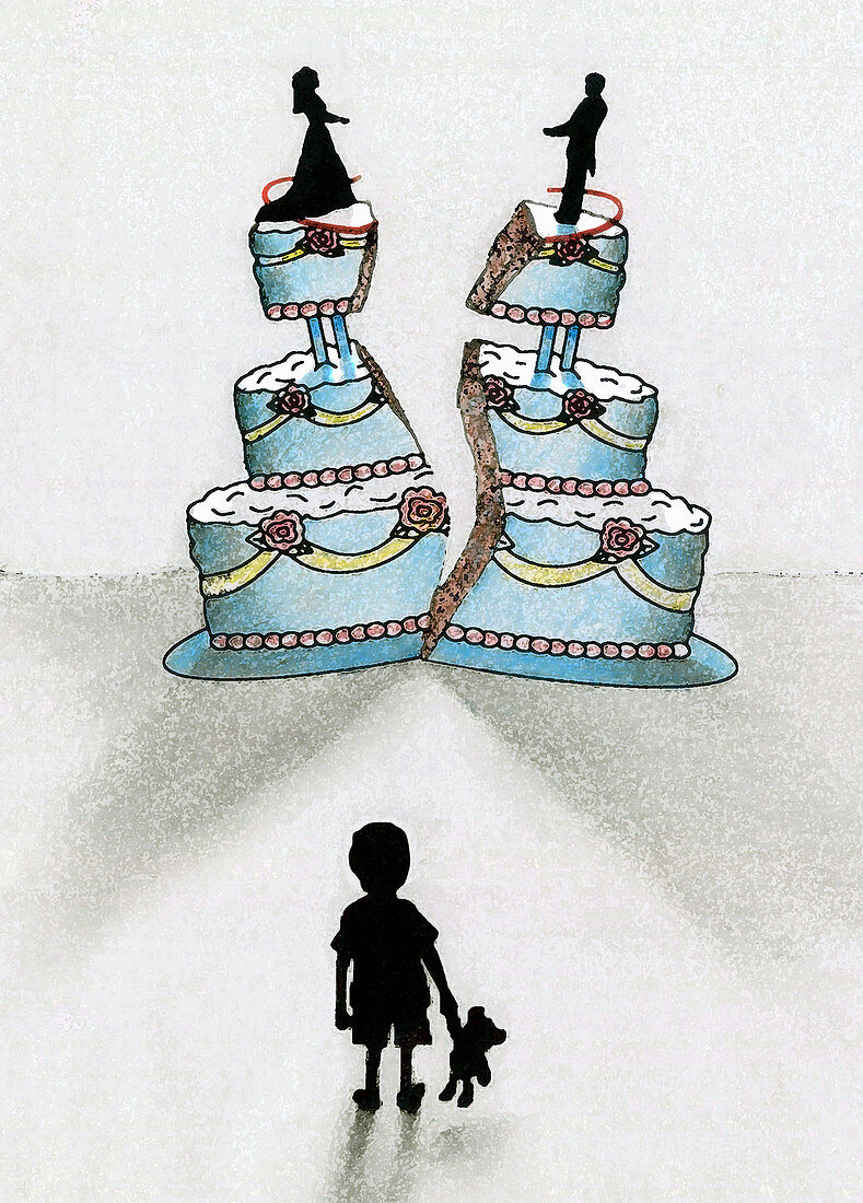 Divorce, conceptual illustration