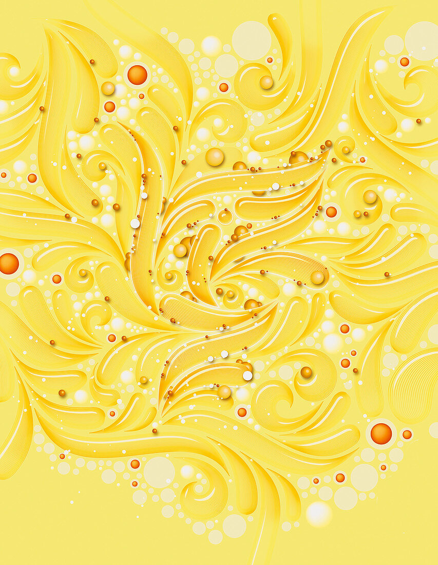 Swirls and bubbles, illustration