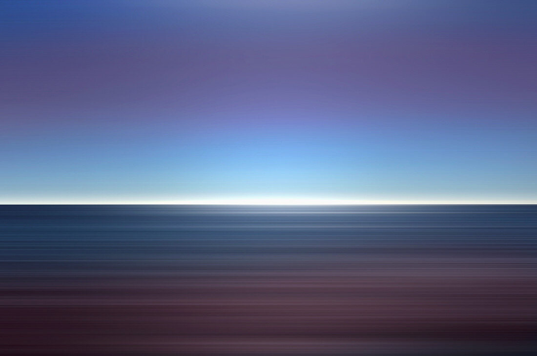 Horizon over seascape, illustration
