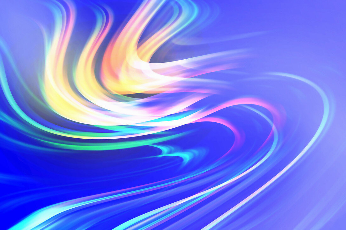 Abstract swirling wave pattern, illustration