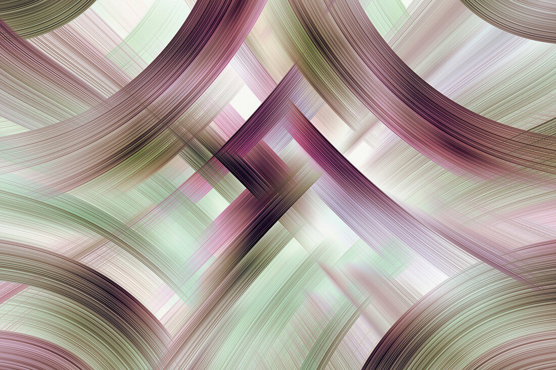 Abstract curved woven pattern, illustration