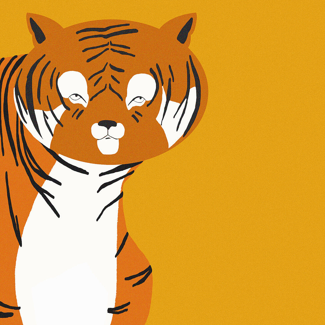 Portrait of tiger, illustration