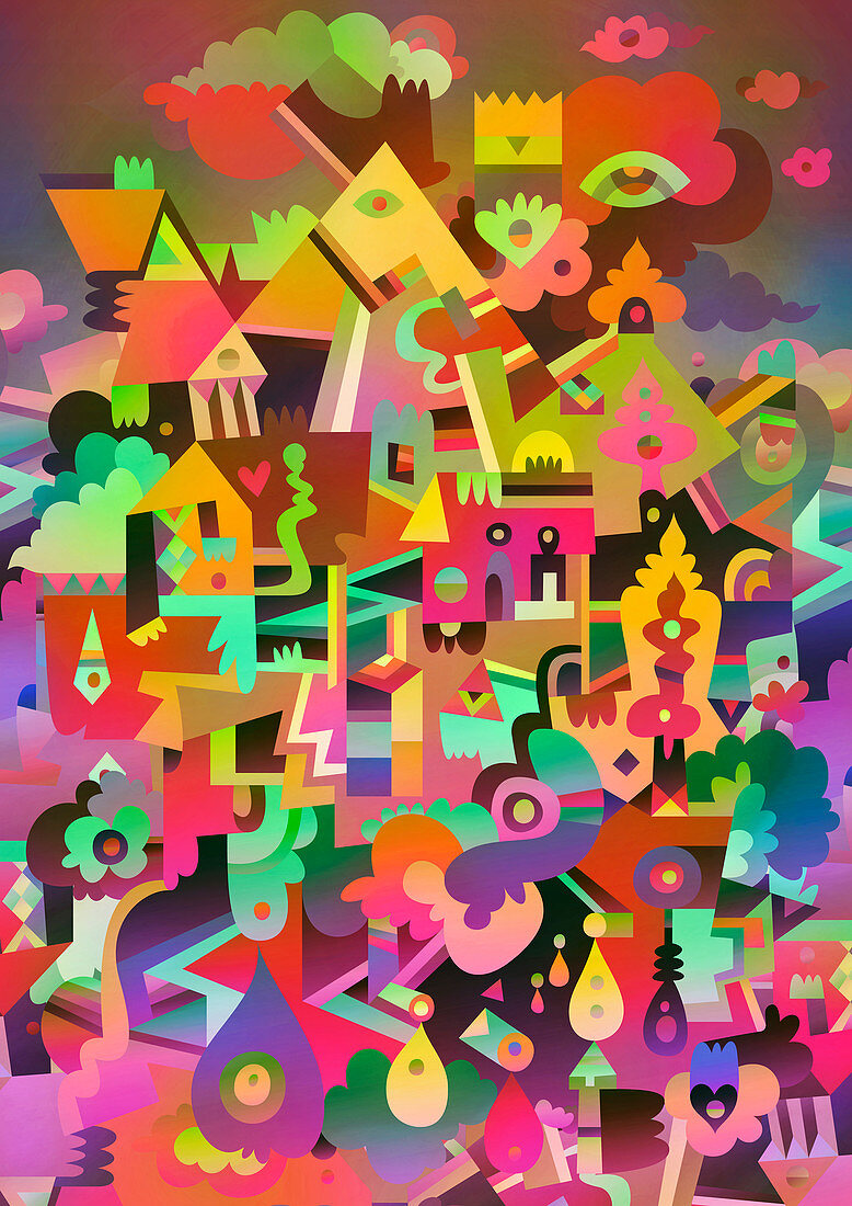 Psychedelic abstract illustration
