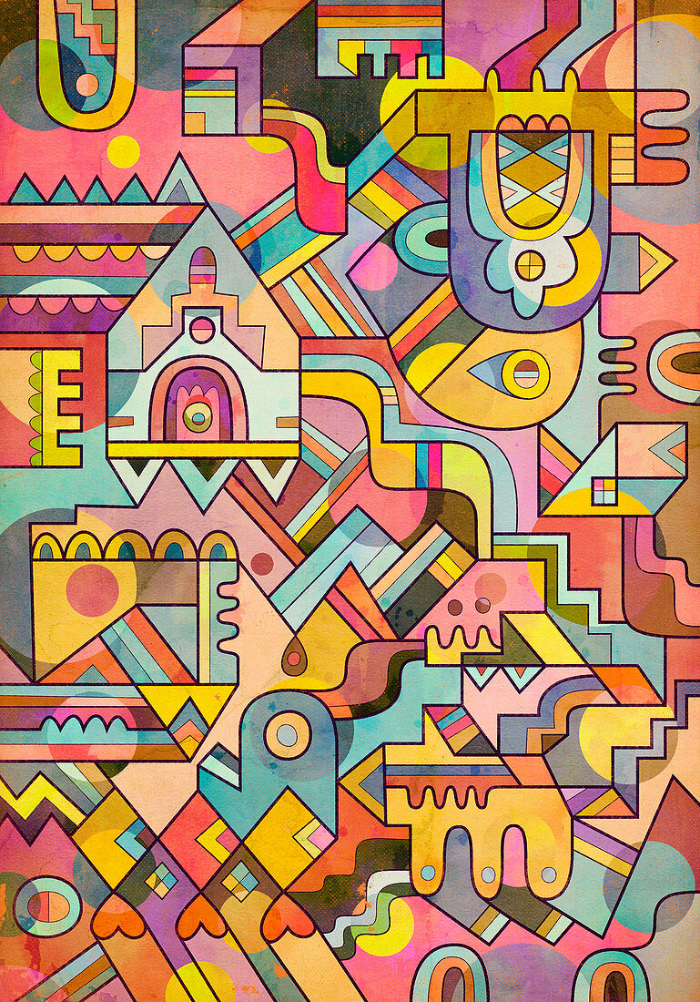 Psychedelic abstract illustration