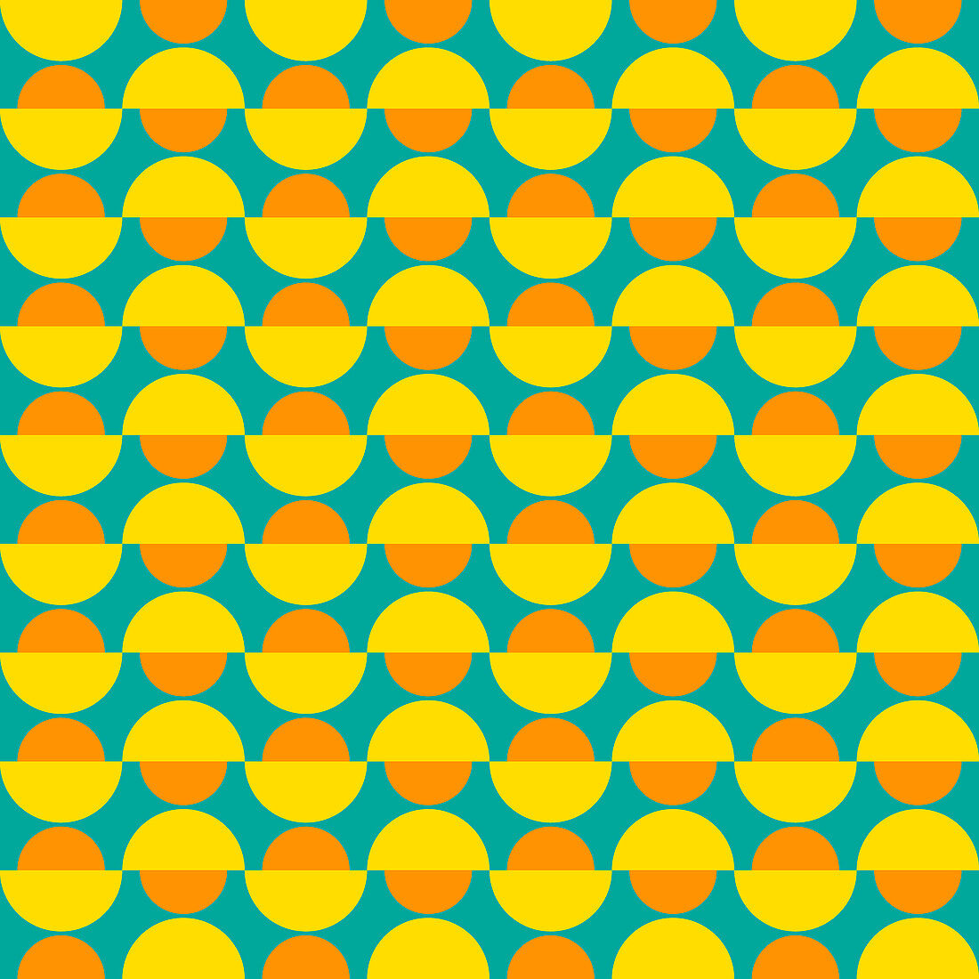 Pattern of semi-circles, illustration