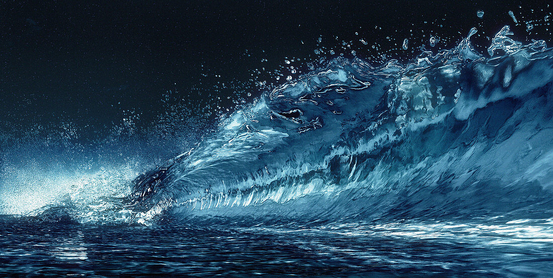 Breaking wave, illustration