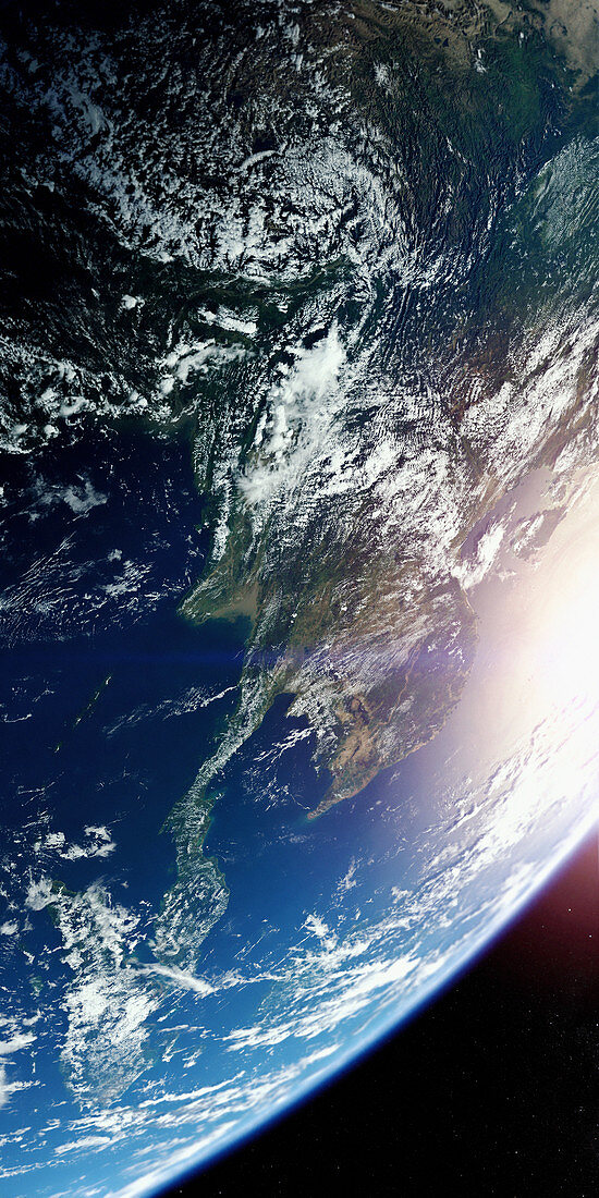 Southeast Asia from space, illustration