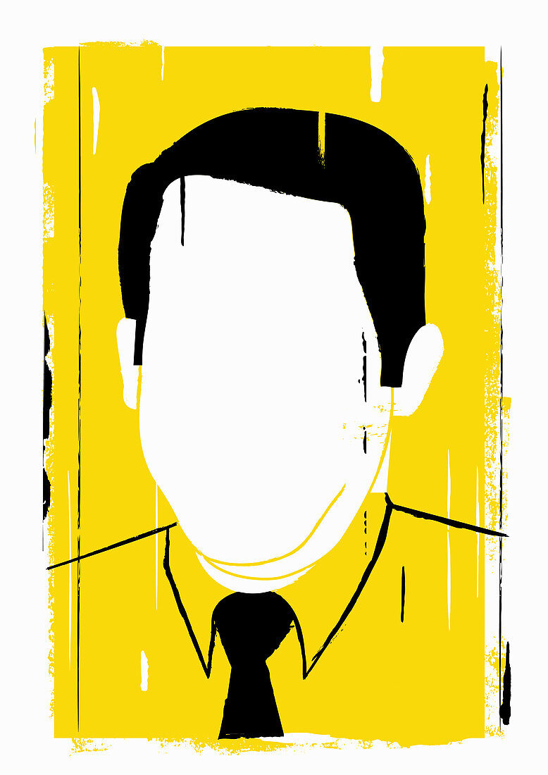 Faceless businessman, illustration