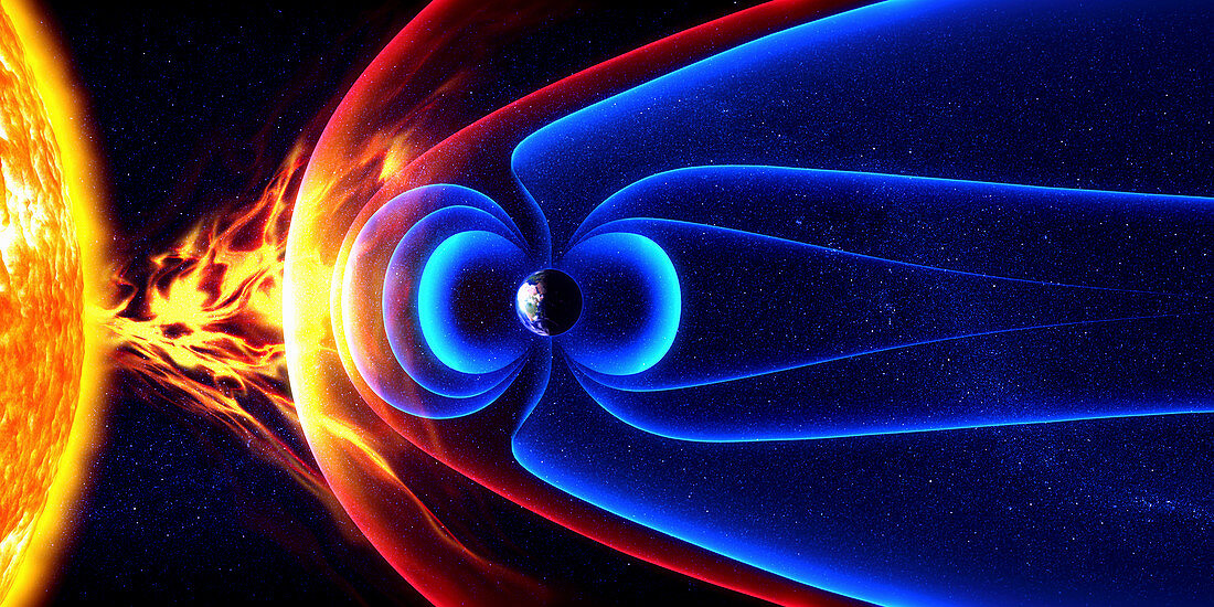 Earth's magnetic field, illustration