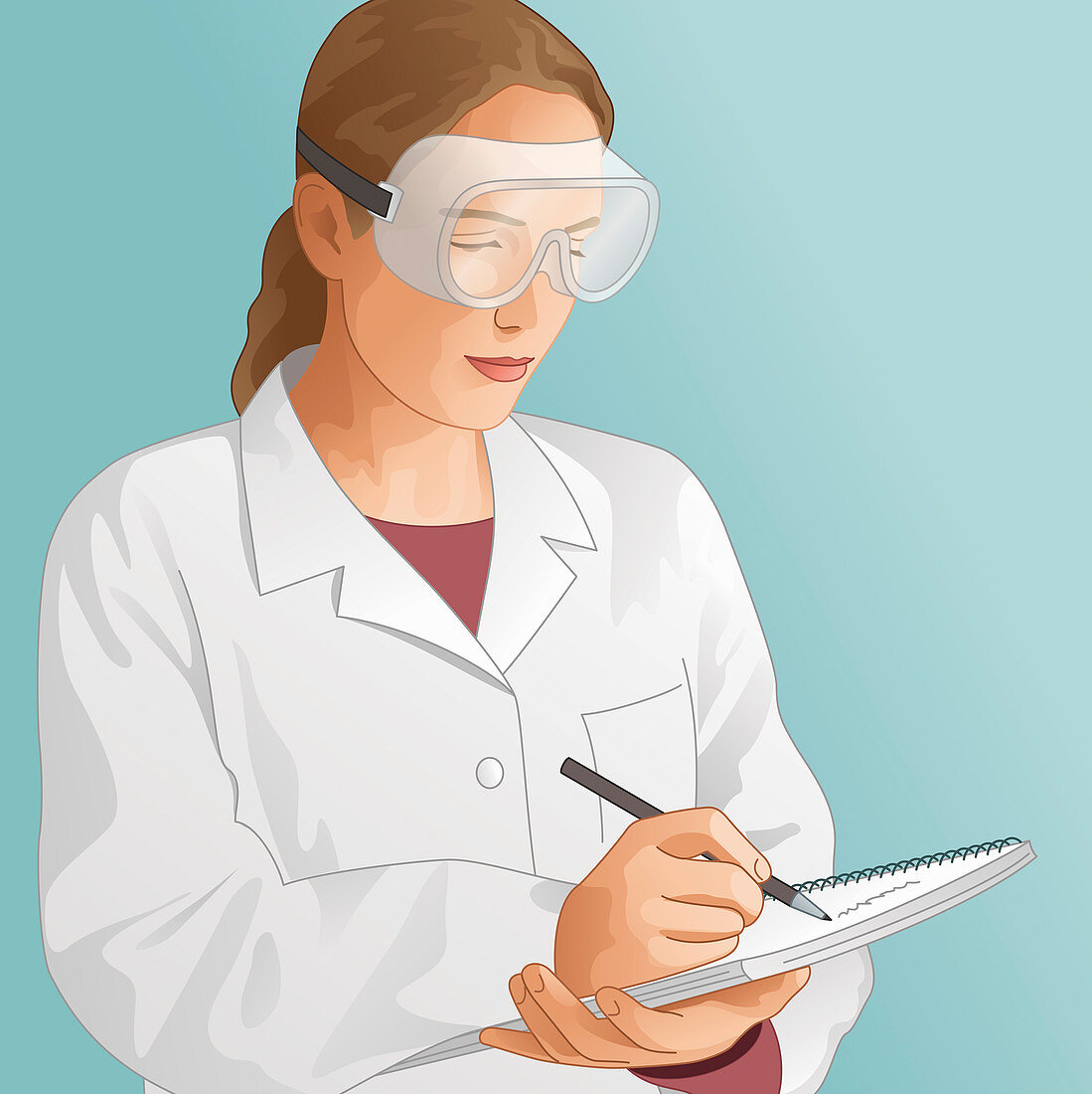 Science laboratory technician, illustration