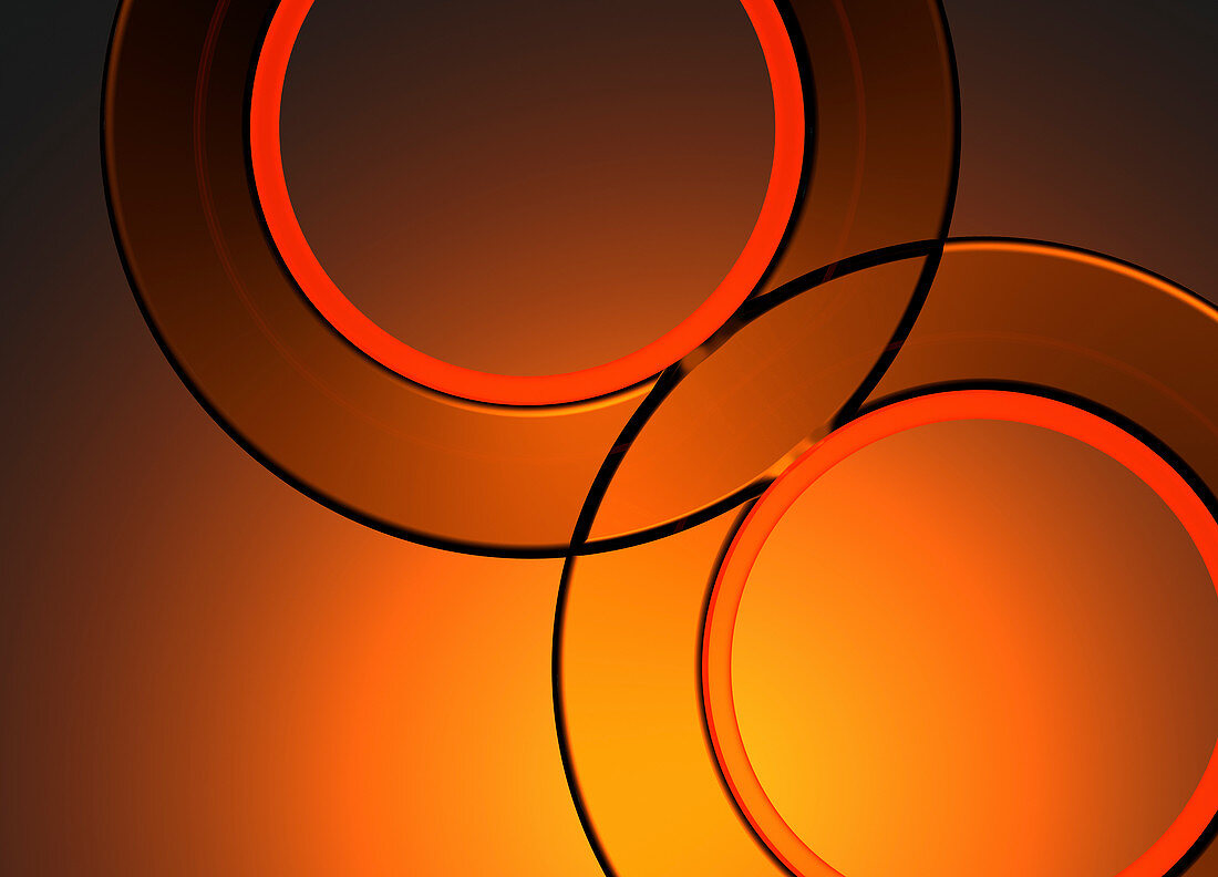 Abstract pattern of overlapping circles, illustration