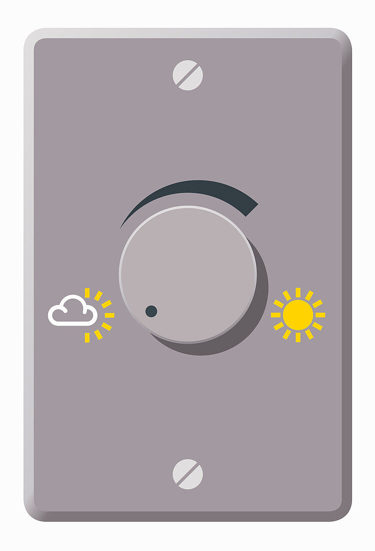 Thermostat dial, illustration