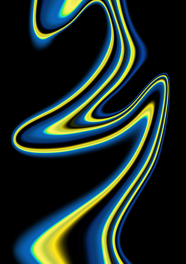 Abstract fluorescent wave pattern, illustration