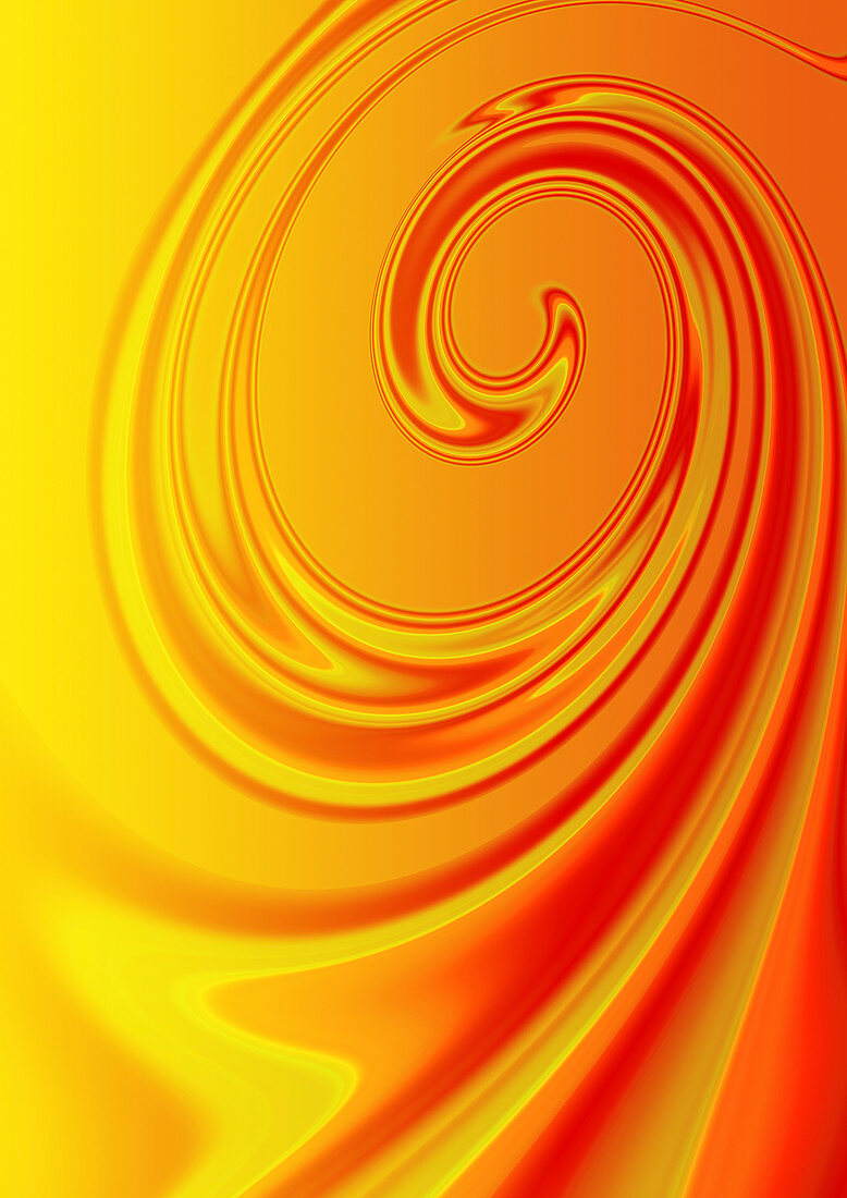 Abstract liquid spiral pattern, illustration