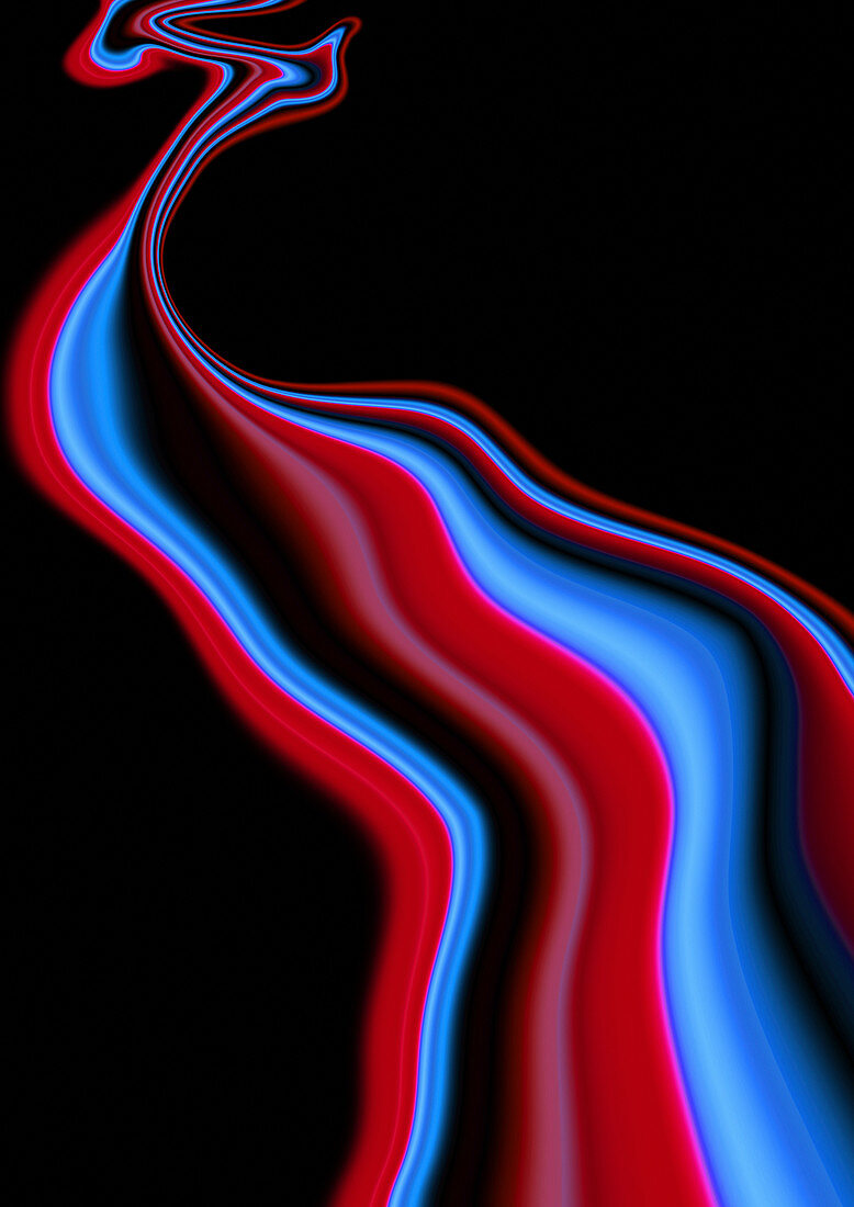 Abstract flowing stripes, illustration