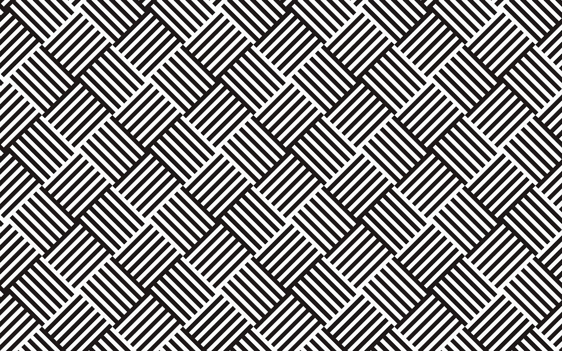 Abstract monochrome woven grid pattern, illustration