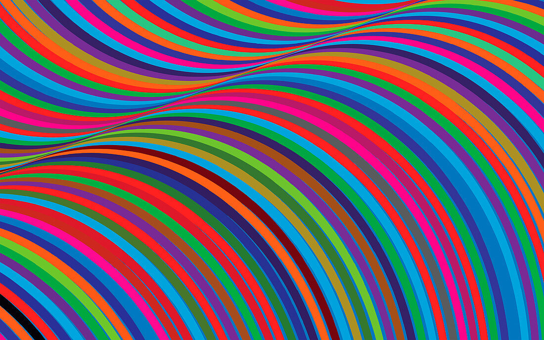 Abstract curved stripe pattern, illustration