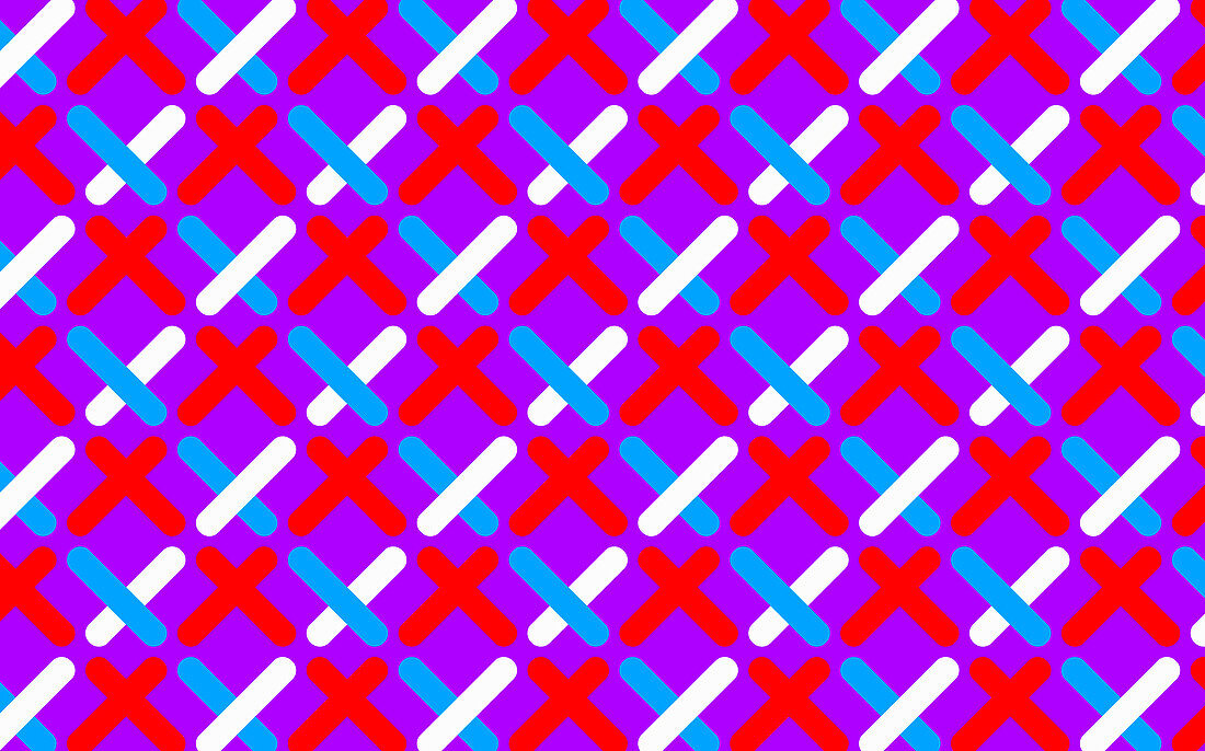 Abstract pattern of crisscrossing dotted lines, illustration