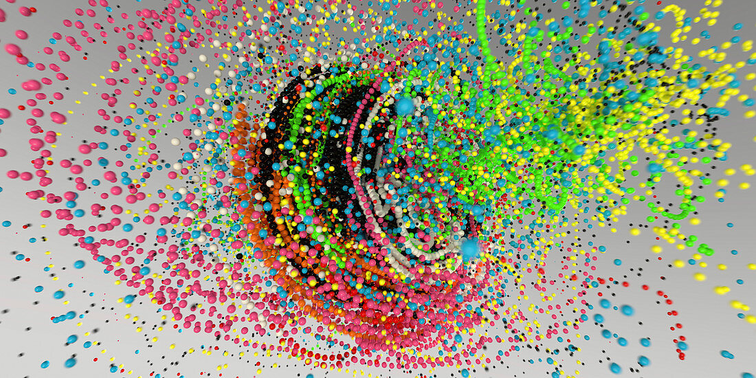 Beads, abstract illustration