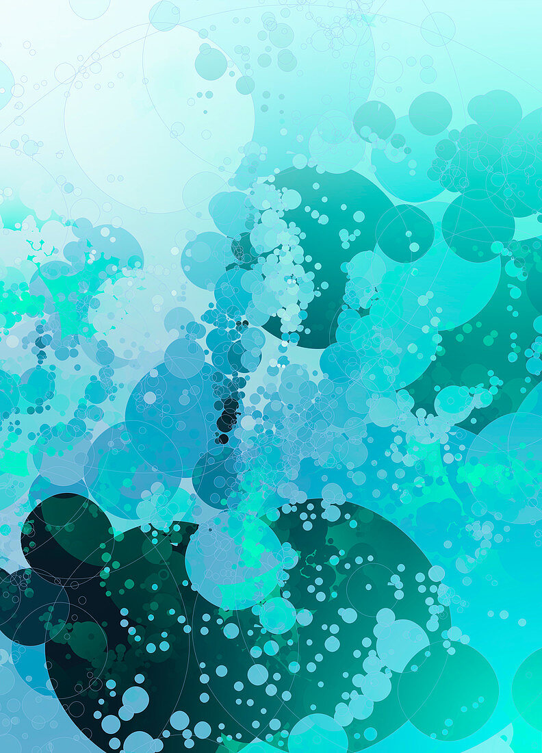 Bubbles, abstract illustration