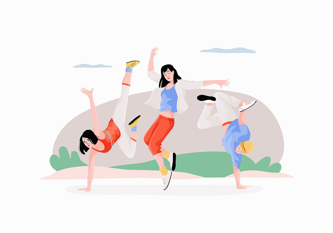 Breakdancing, illustration
