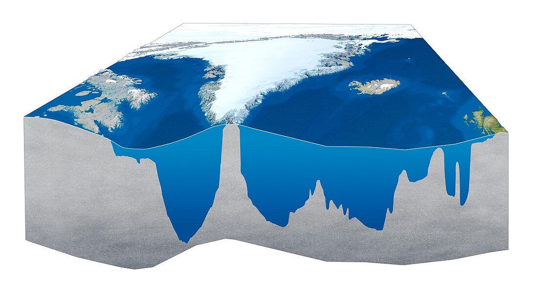 OSNAP ocean currents observing system, illustration