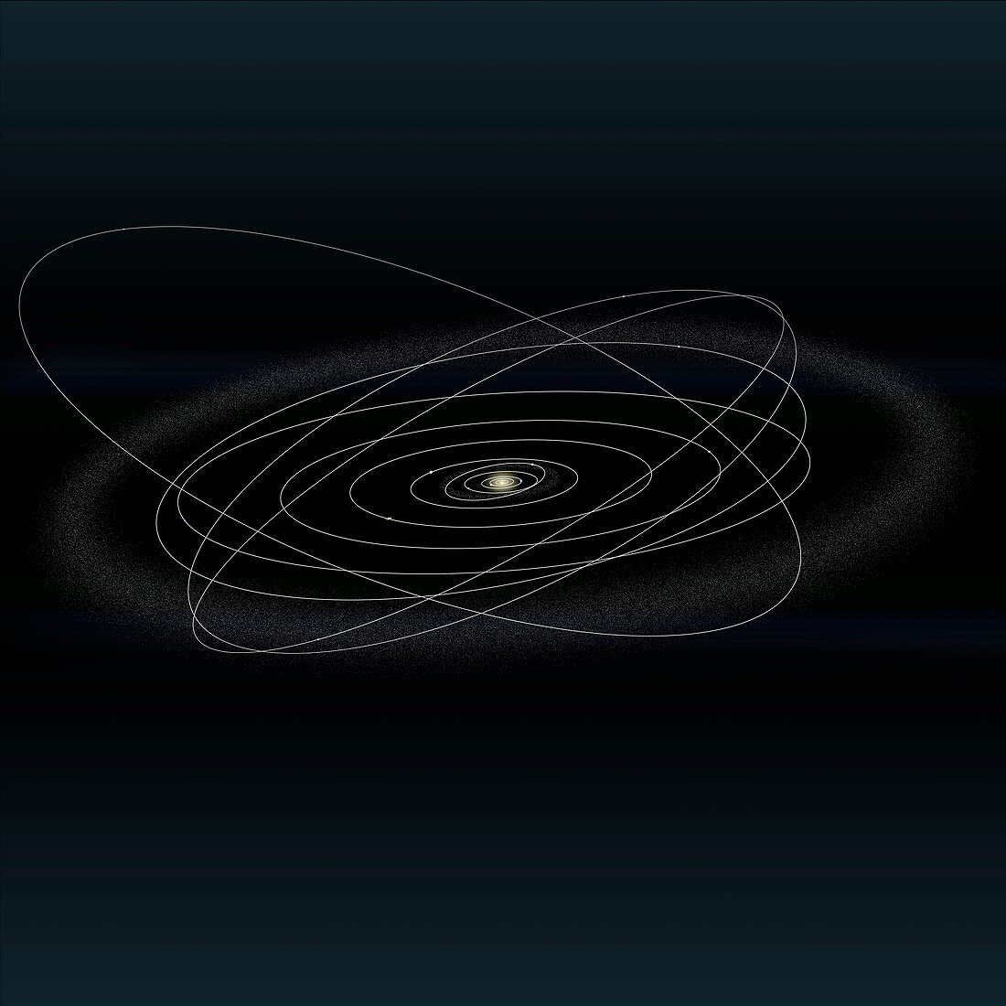 Earth's location in the solar system, illustration