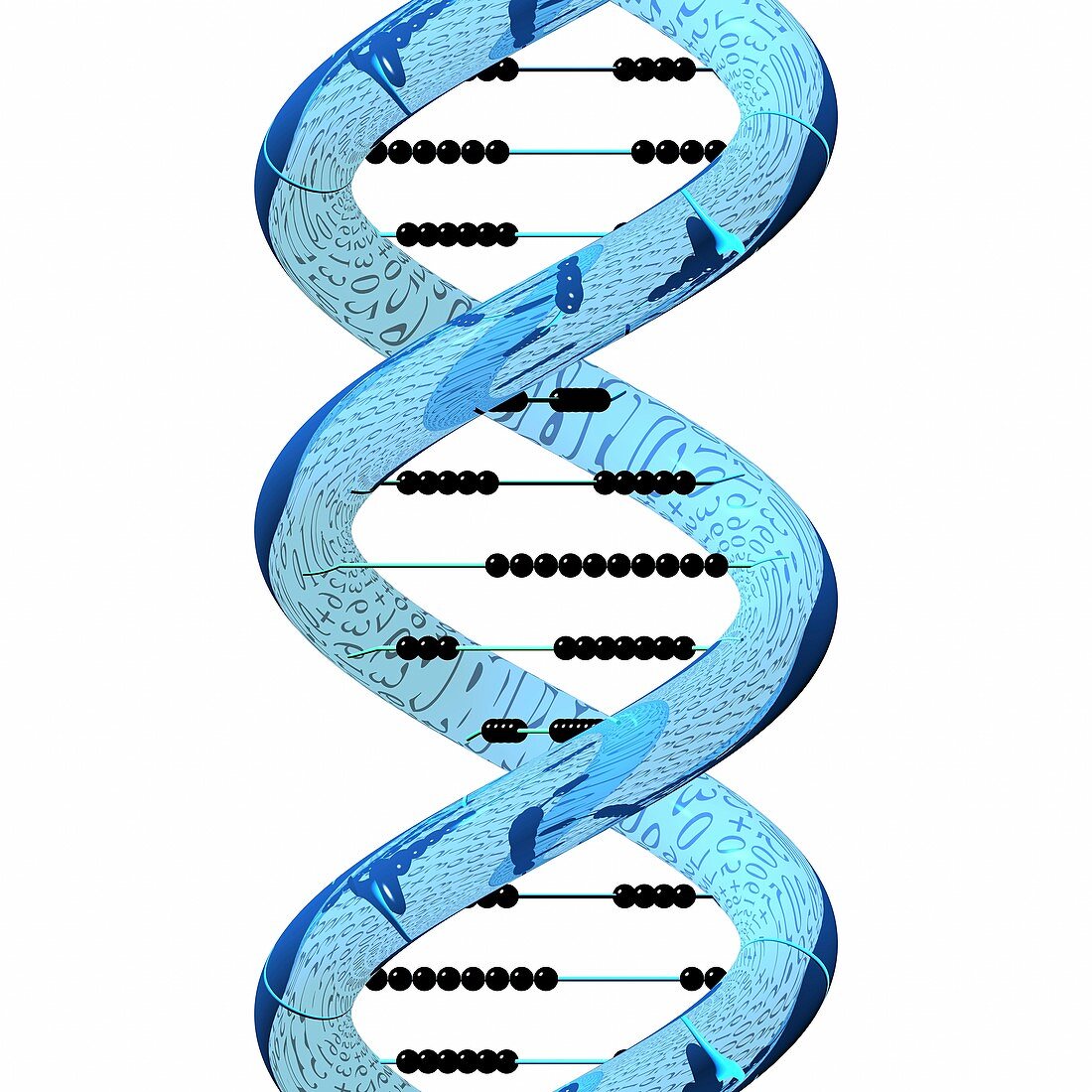 Genetics and mathematics, conceptual image