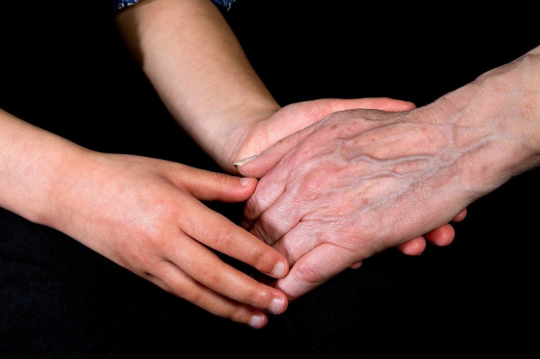 Hands, young and old