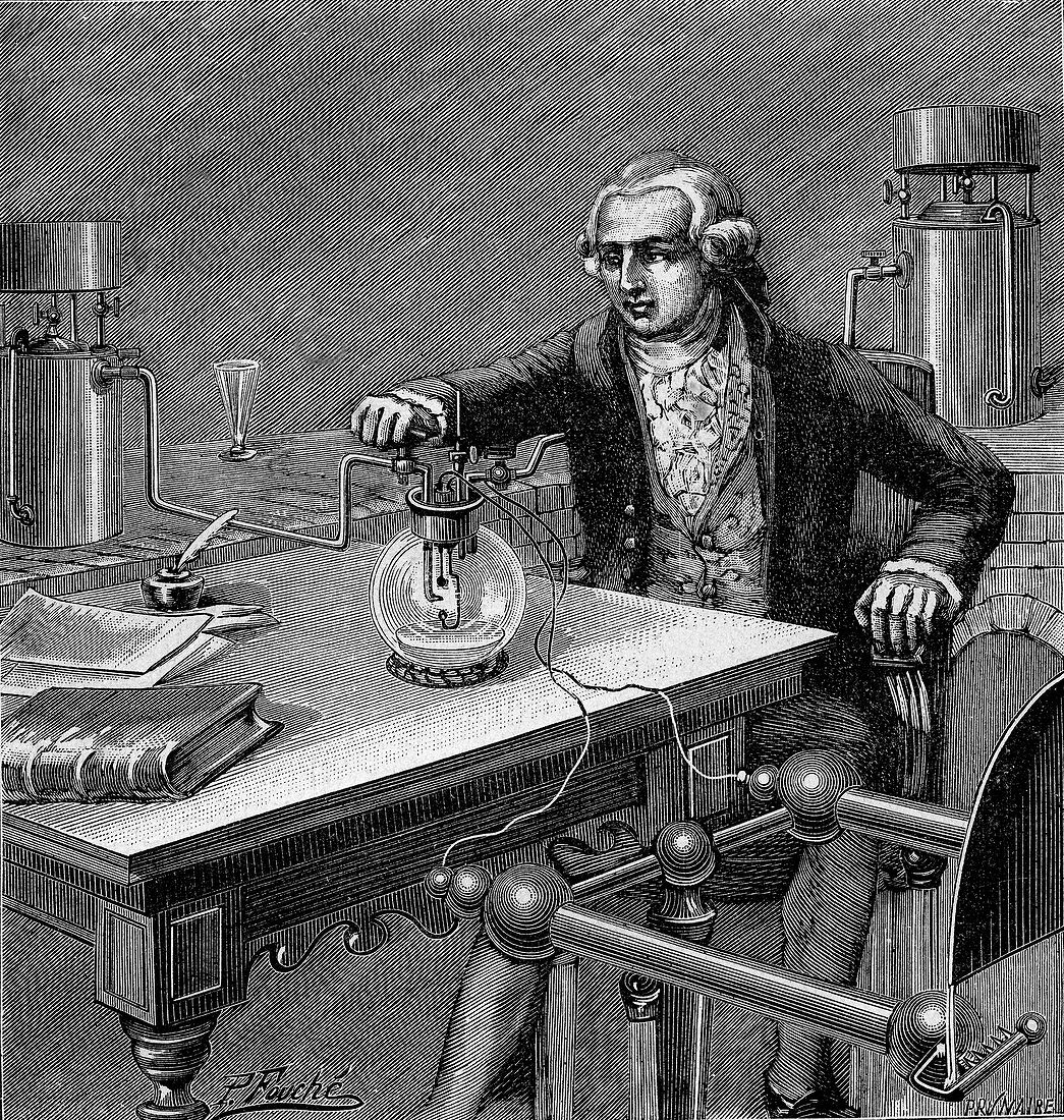 Lavoisier's water formation experiment, 1783
