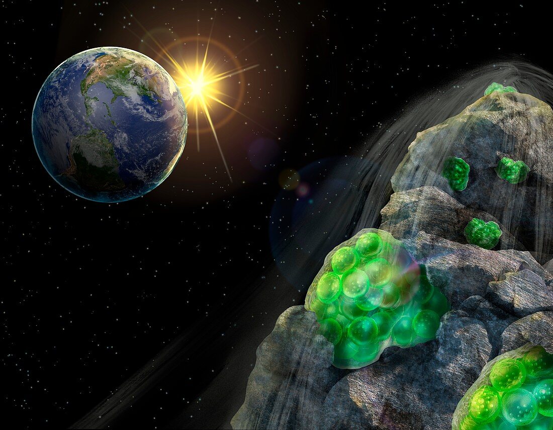 Space extremophiles, illustration