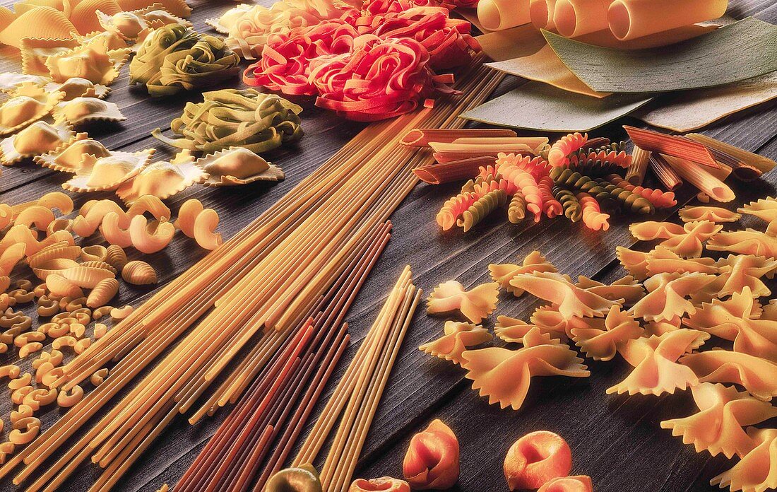 Dried pasta shapes
