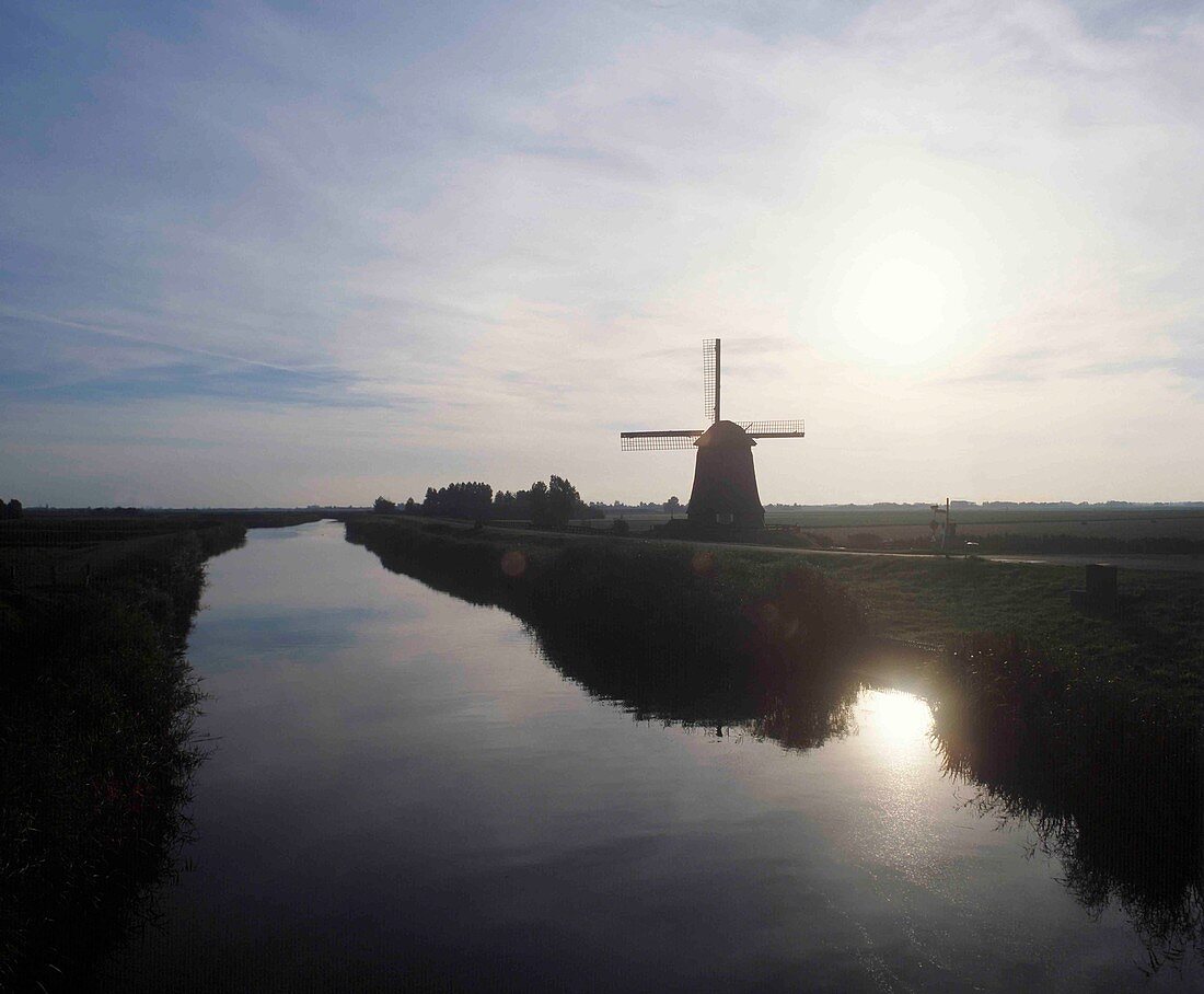 Windmill and waterway
