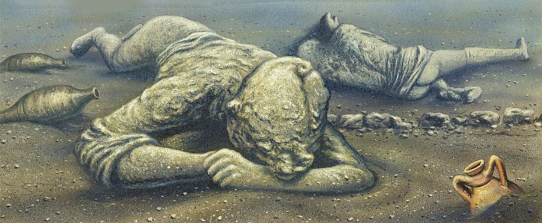 Pompeii victims, illustration