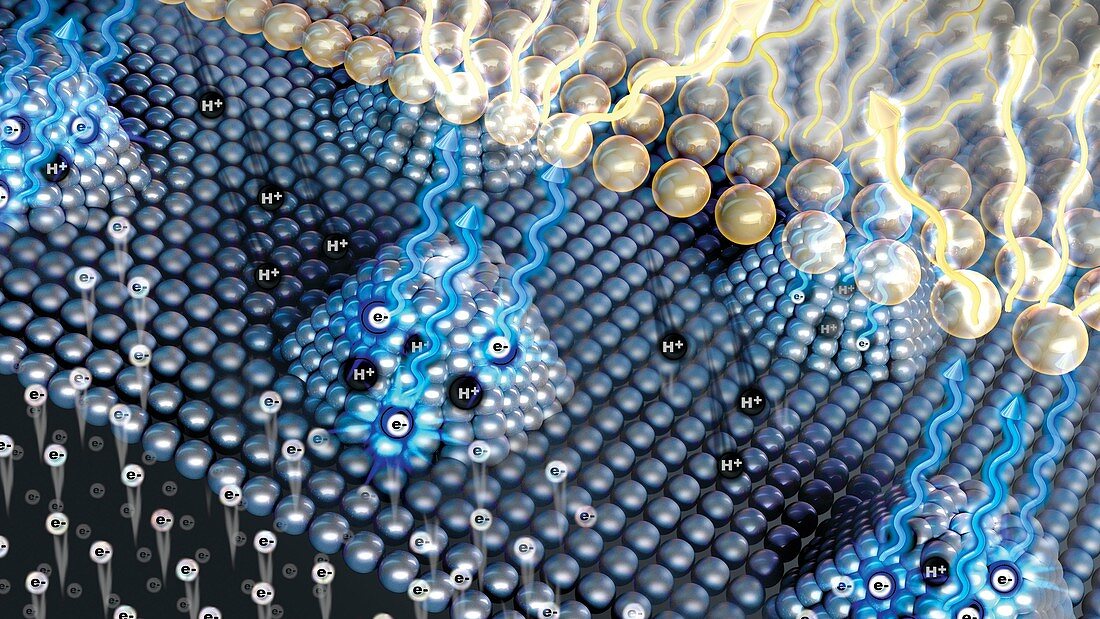 Quantum dots and LEDs, illustration