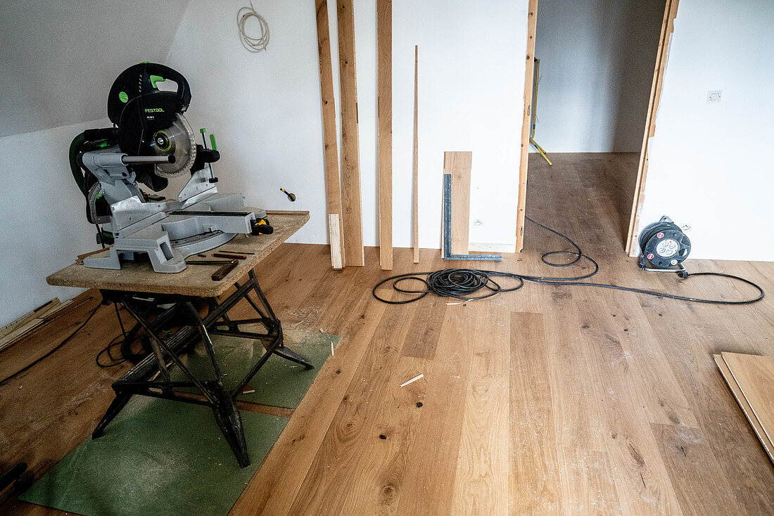 Hardwood flooring in house