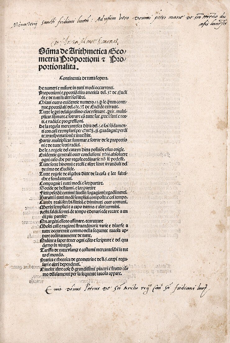 Summa de arithmetica (1494)