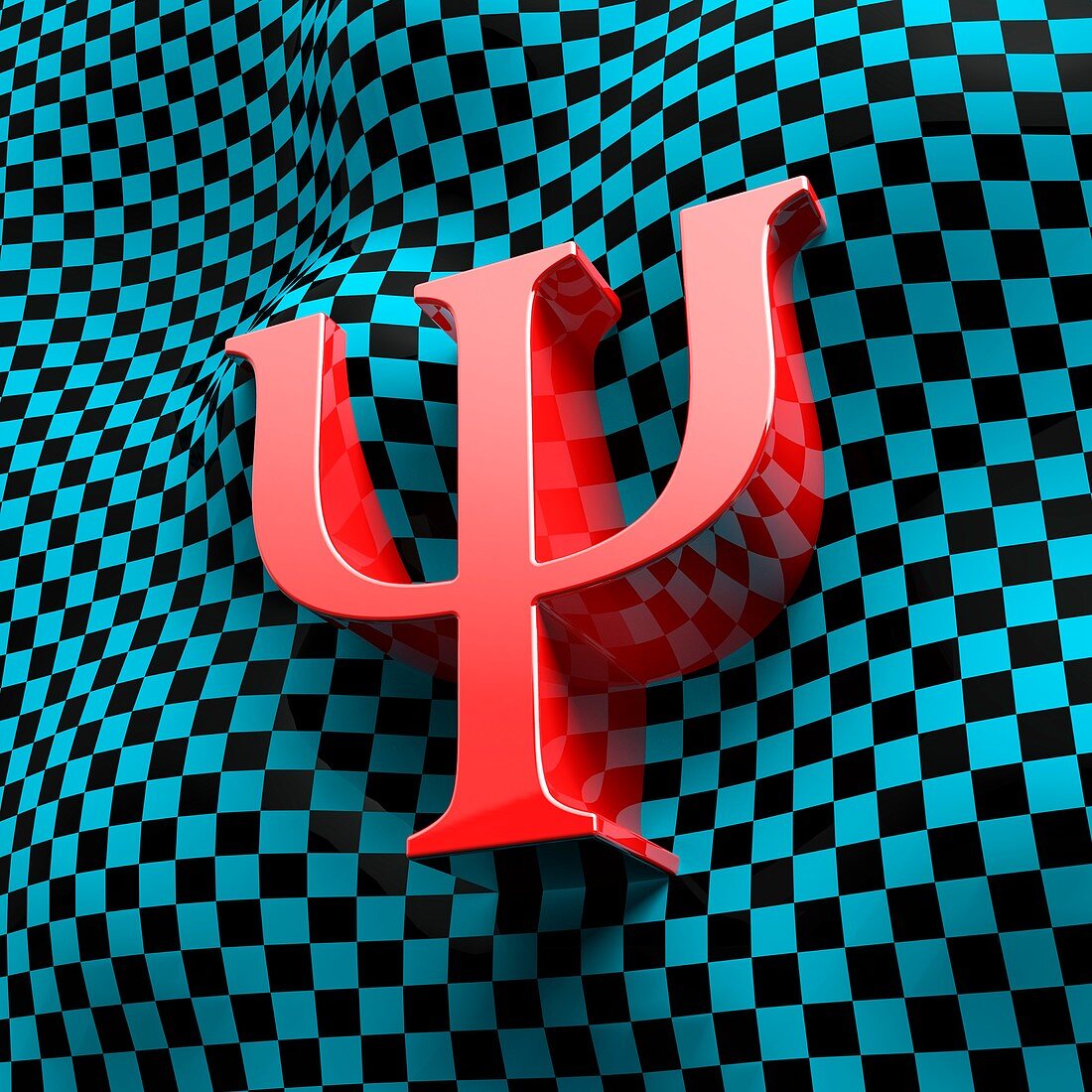 Wave function letter psi, illustration